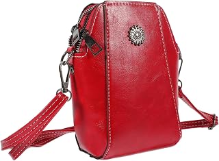 [JUNENTER] ミニクロスボディ携帯電話財布女性のための調節可能なストラップ PU レザー財布バッグ