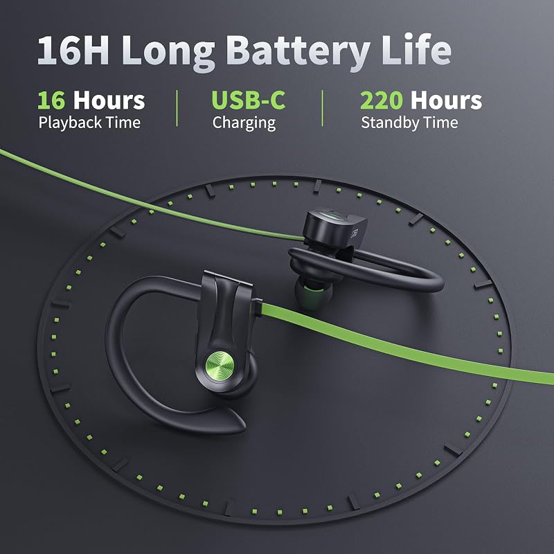 JOYWISE Bluetooth Headphones, Wireless Earbuds with 16 Hrs Playtime for Gym image 6
