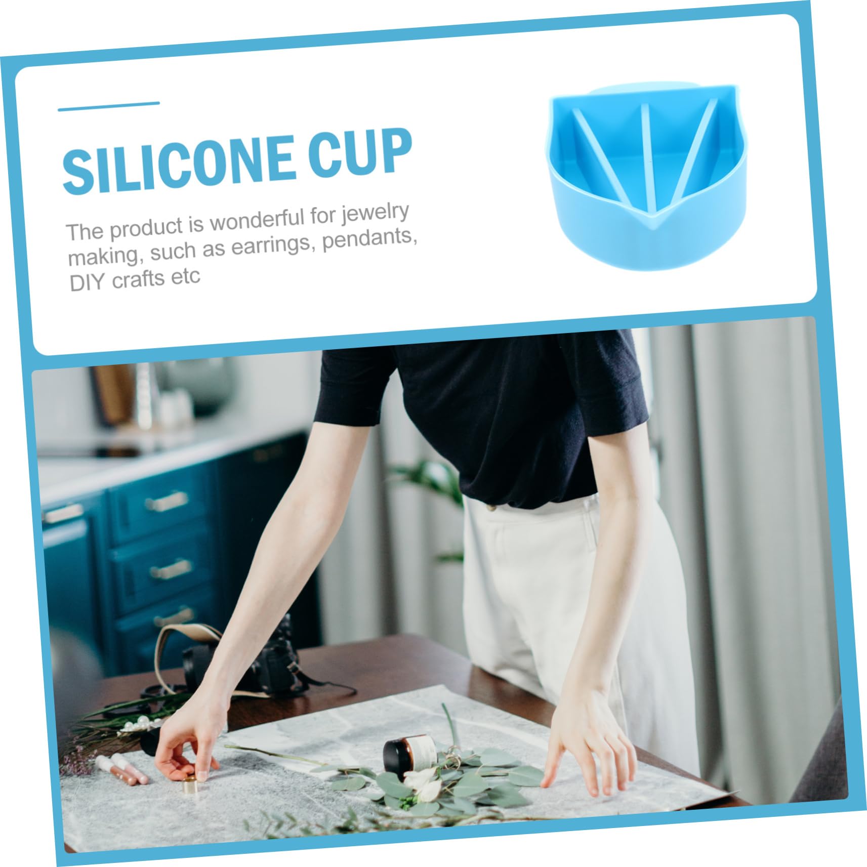 BEBEMOKO Epoxy Resin Crafters' Essential Reusable Pigment Cup Art Mixing Cup for Watercolor Crystal Resin