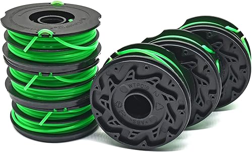 Miniatura 8 de Bobina de alimentación automática de doble línea de repuesto de 0.080 pulgadas x 30 pies AFS para recortadora de césped eléctrica GH1000, compatible