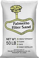 Palmetto Pool Filter Sand 50 lb Bag - Premium Natural Silica for Crystal Clear Residential & Commercial Pool Water