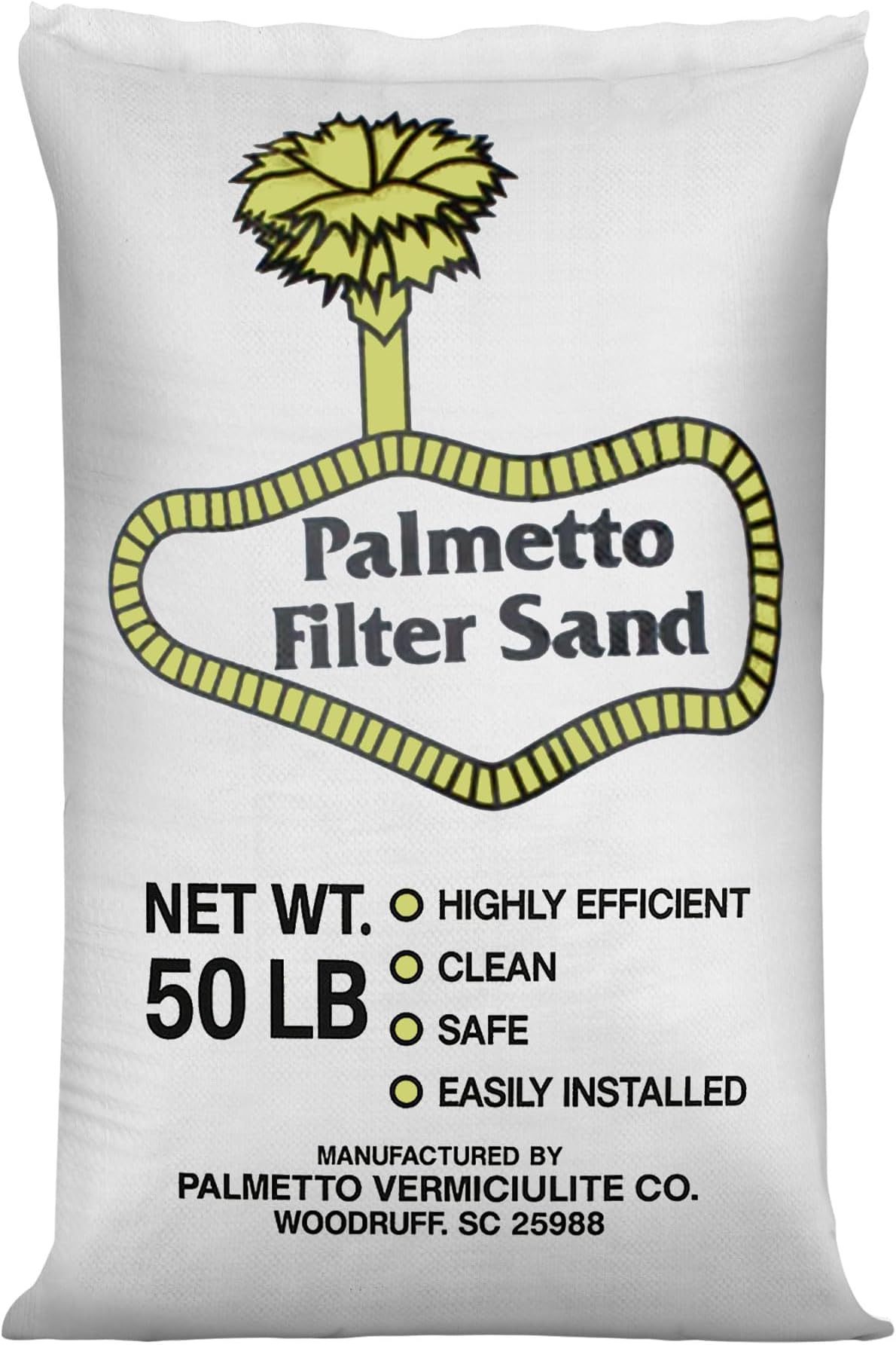 Swimming Pool Filter Sand for Above Ground and Inground Pools, Natural Silica, 50 Lb Bag - Residential and Commercial Pool System Accessories - Supplies for Cleaning and Maintenance