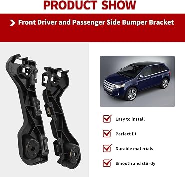 Nakkaa Front Bumper Cover Support Bracket Retainer Reinforcement Compatible with MKX Edge 2011-2015 BT4Z17C947A BT4Z17C947B FO1043135 FO1042135