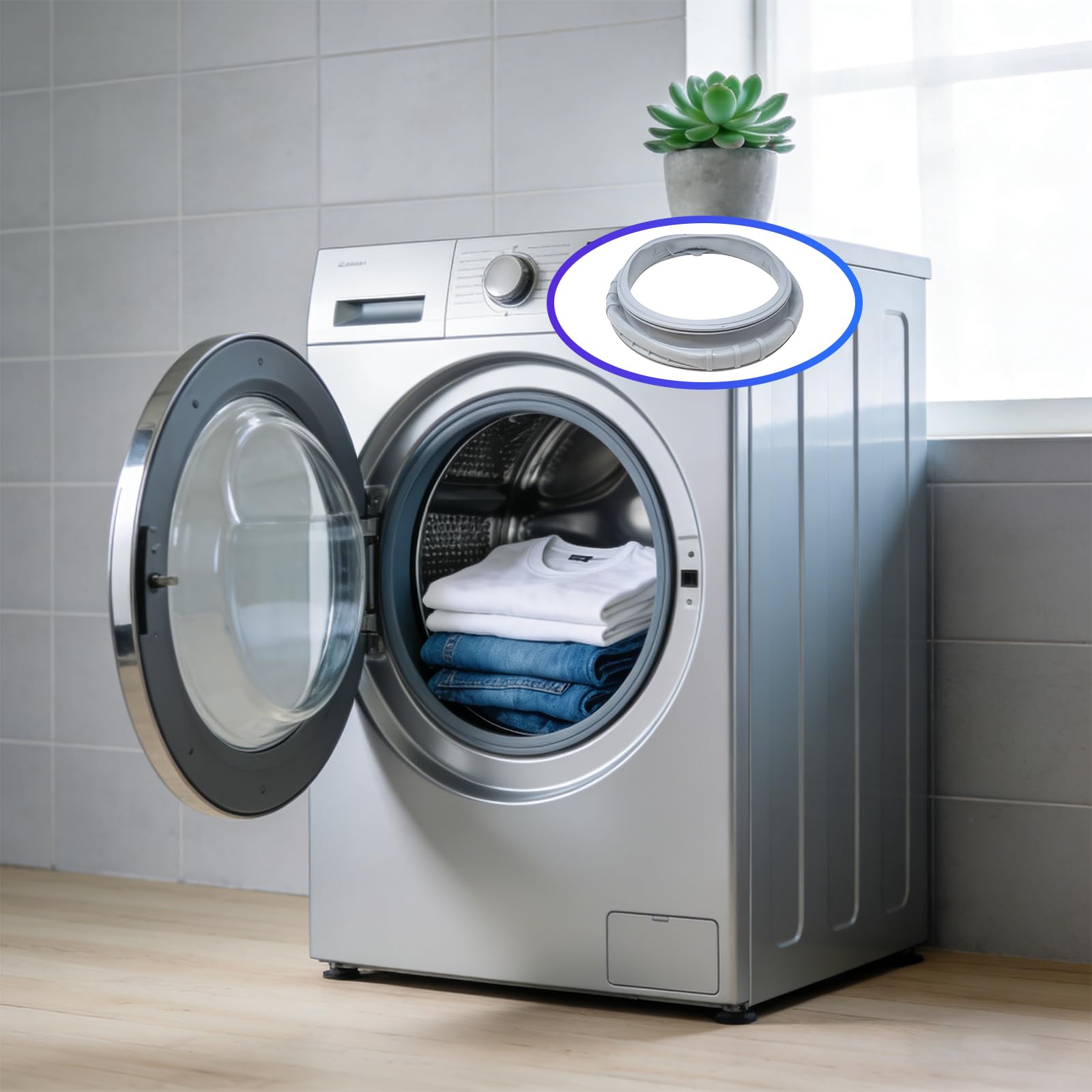 Lavadora Lavadora de Puerta para protección de máquinas, supresión de Ruido y prevención de daños a la Ropa en ciclos, Junta de Puerta