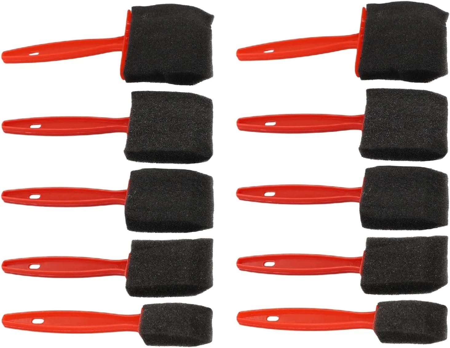 Foam Paint Brushes 10 Set/50 Pcs Art Foam Brush Sets - Big & Small Size Paint Brushes for Color Wash Tasks