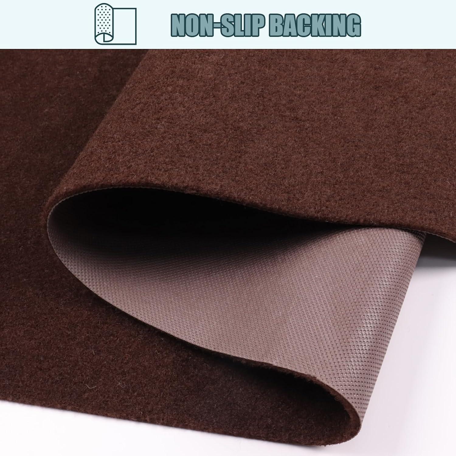 Runner Rug 2 ft x6 ft, Outdoor/Indoor Rug with Rubber Backing Non Slip for Hallway, Kitchen, Patio, Laundry, RV, Entryway, Garage, Bathroom, Area Rug Carpet, Brown, Customizable