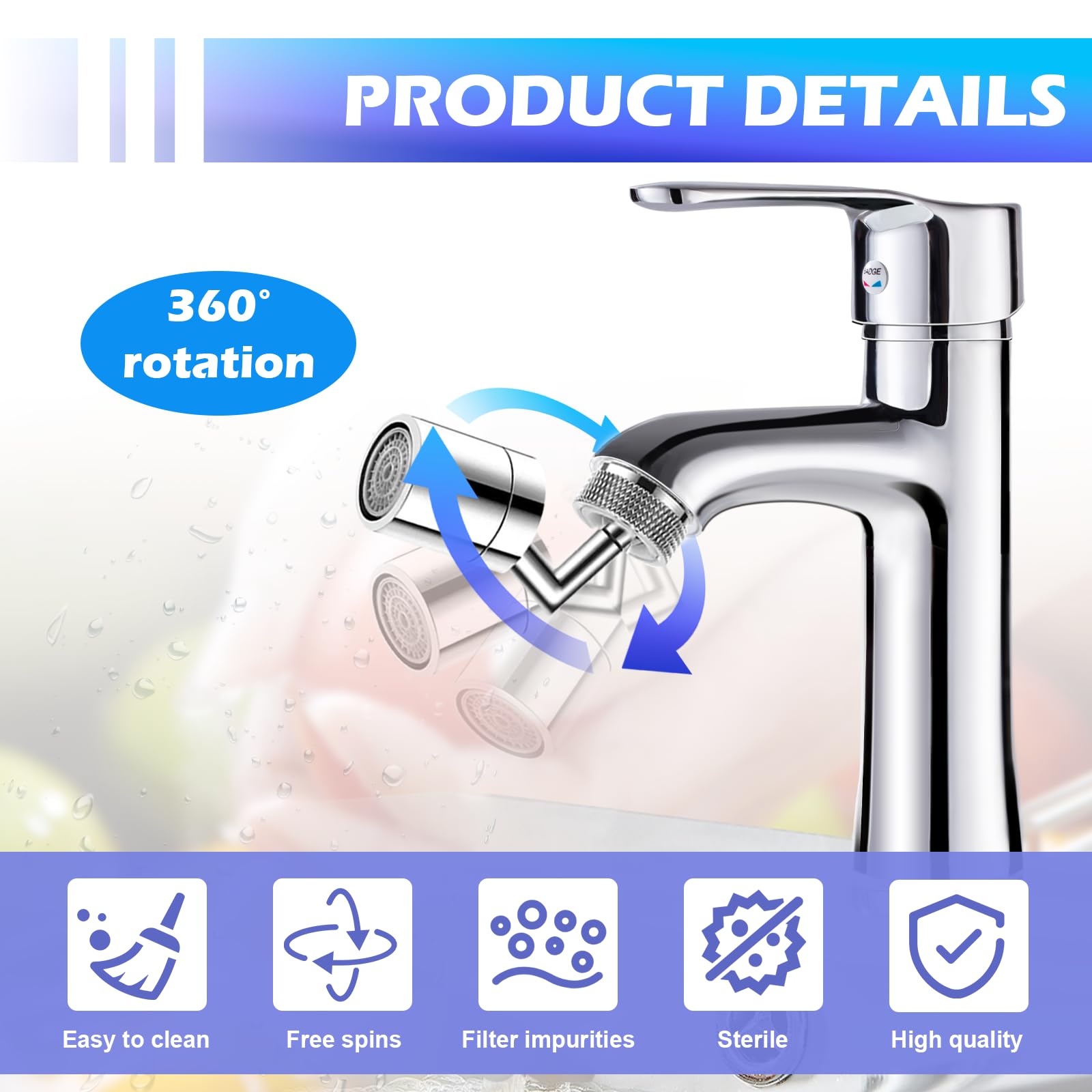 Prolunga Rubinetto Per Bambini - In Silicone, Estensibile, Design Cartone Animato, Antischizzo, Facile Da Installare - Foto 7