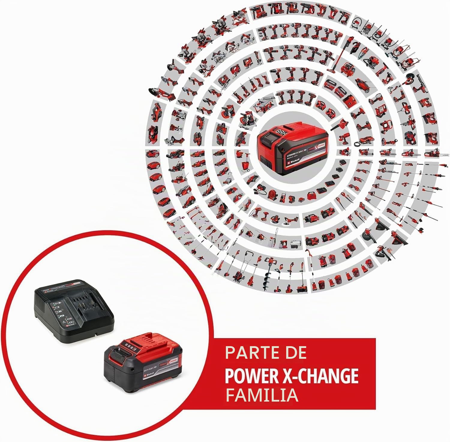 Original Einhell Kit de Principiantes de batería 5,2 Ah y Cargador Power X-Change (Iones de Li, 18 V, 100 min Tiempo de Carga, Adecuado para Todos los Equipos Power X-Change)