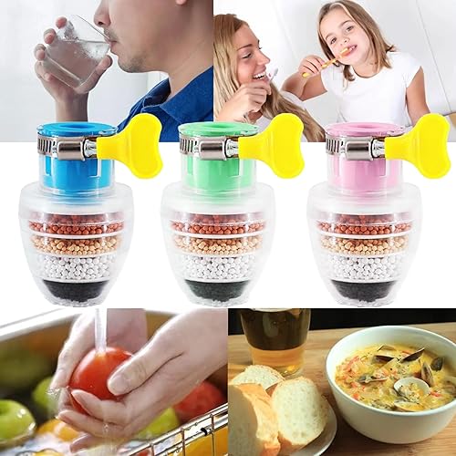 Miniatura 6 de Paquete de 3 filtros de grifo de seis capas mejorados, filtro de agua para fregadero, filtro de agua de grifo de cocina, filtro de purificación de