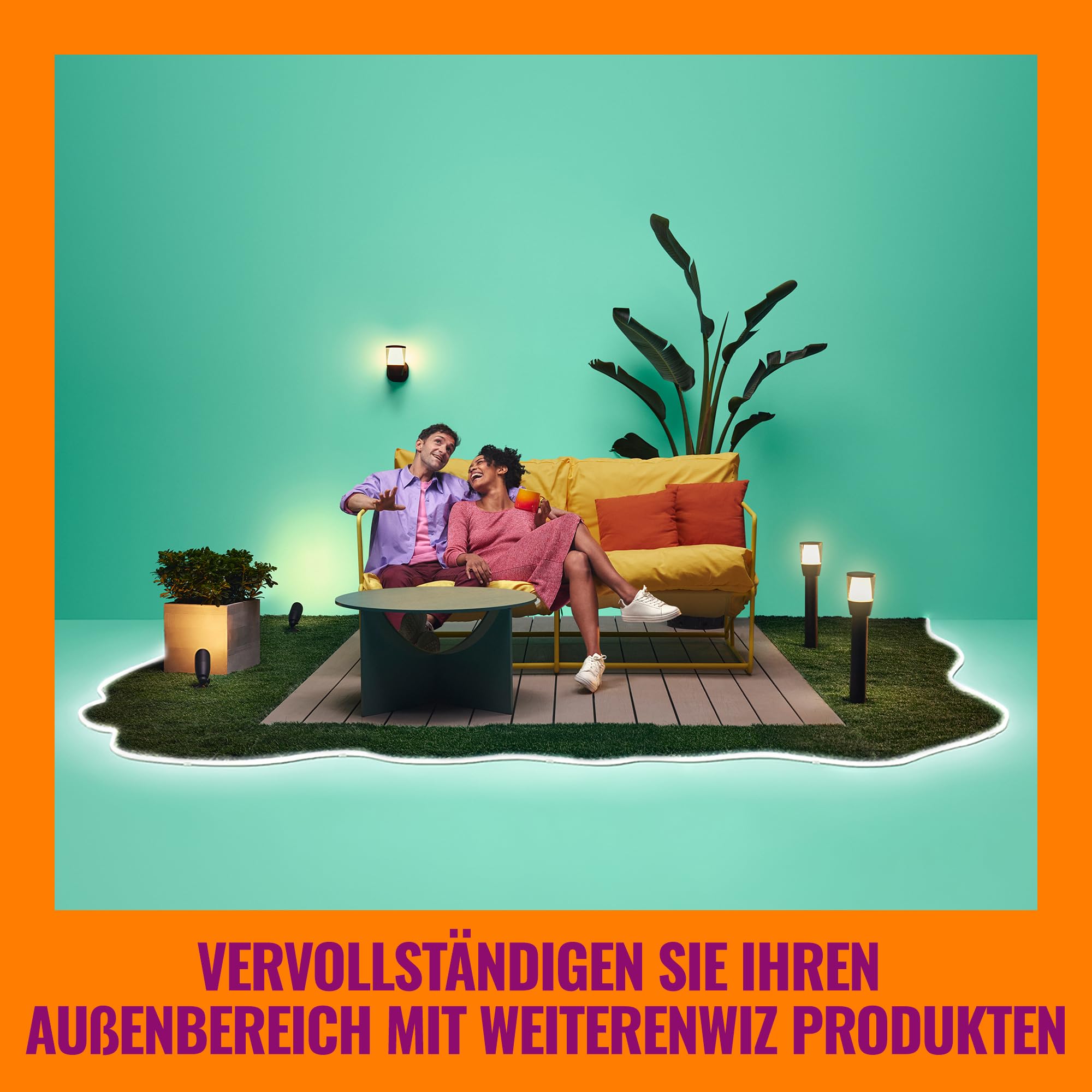 WiZ Outdoor Lightstrip Tunable White & Color, dimmbar,16 Millionen Farben, 5 Meter, smarte Steuerung per App/Stimme über WLAN, weiß