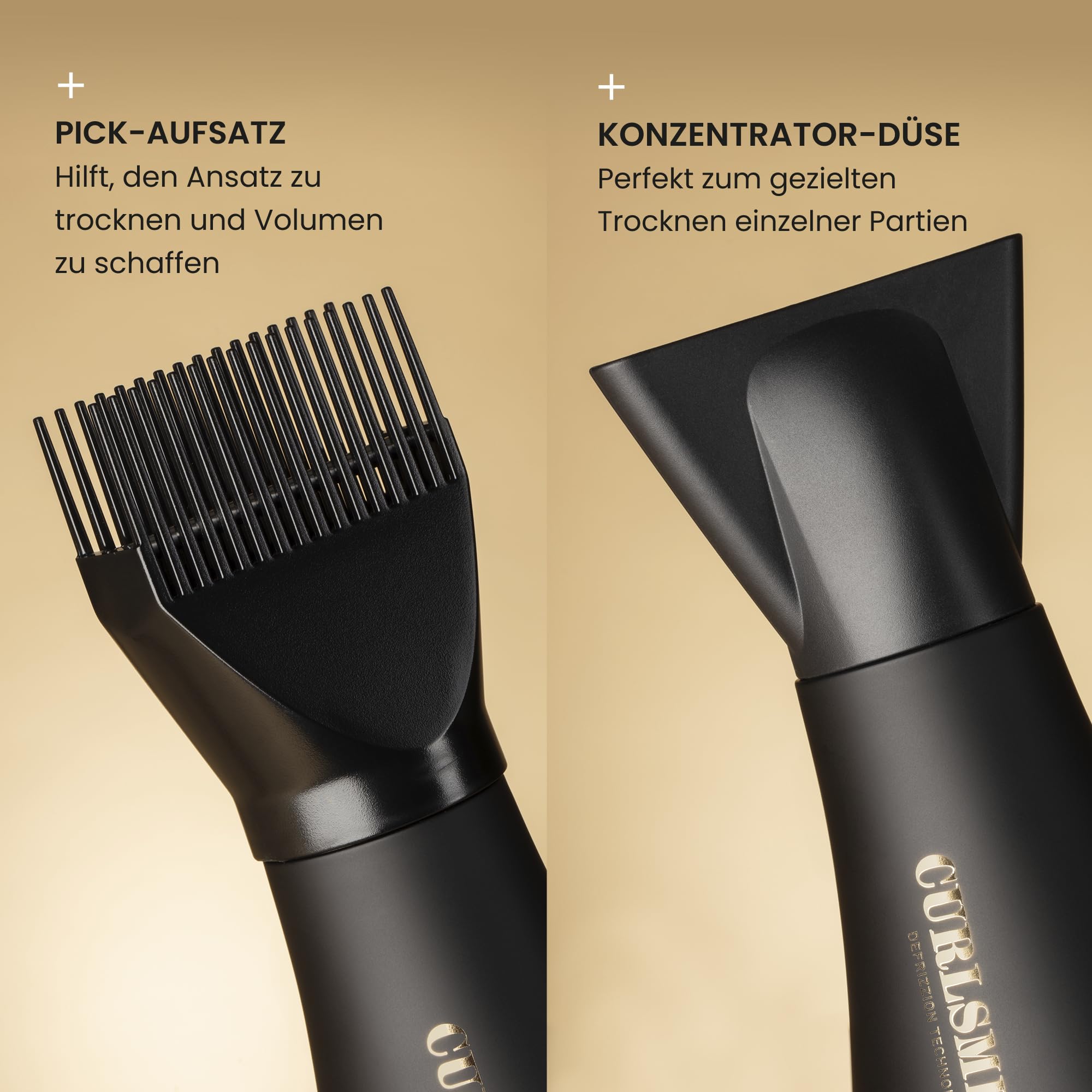 Curlsmith Defrizzion Travel Edition Föhn | Haartrockner mit XL-Diffusor, Lockiges und welliges Haar, Kompakt, Klappbar, Dual-Voltage, 15.2 cm diffuser