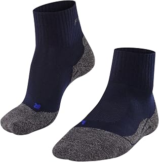 FALKE Men's TK2 Explore Cool Short Hiking Socks Breathable Quick Dry Anti Blister Vegan Black Grey More Colours Ankle Length Thick Midweight Padded Cushioned Sole 1 Pair