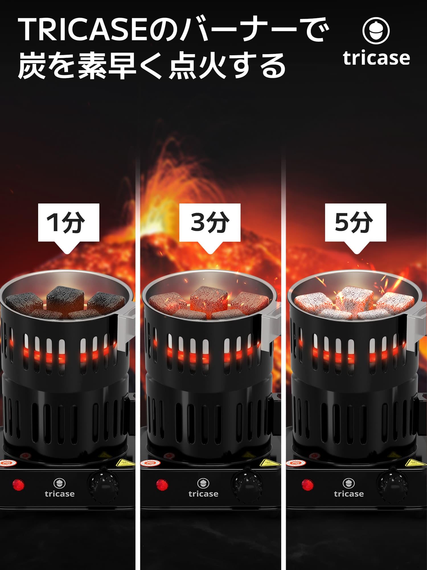 Amazon.co.jp: シーシャ コンロ 800W TURBO 高速加熱120秒でスタート