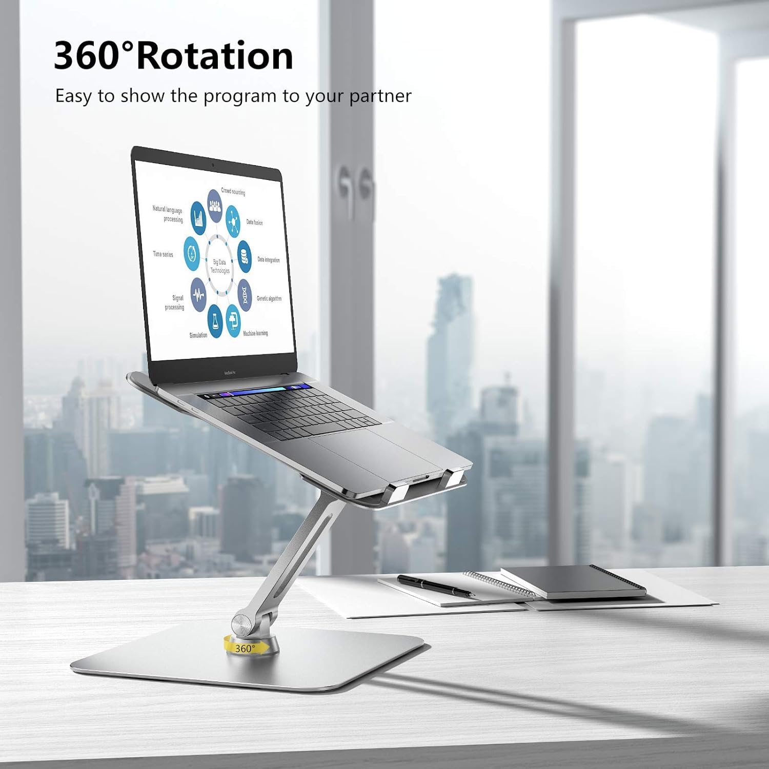 Super Cheap 🛒 Adjustable Laptop Stand for Desk, Aluminum Laptop Riser with 360° Rotation & Multi-Angle/Height Adjustable Computer Stand Fits MacBook Pro/Air, Dell XPS, HP, Lenovo and More 10-17 Laptops Free Shipping Over $50 Adjustable Laptop Stand for Desk, Aluminum Laptop Riser with 360° Rotation & Multi-Angle/Height Adjustable Computer Stand Fits MacBook Pro/Air, Dell XPS, HP, Lenovo and More 10-17 Laptops