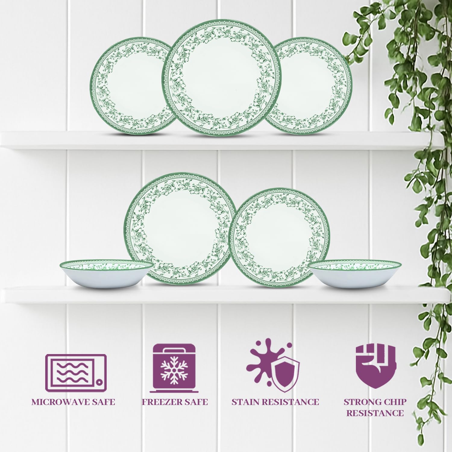 Amazon.com | Tudor Royal 12-Piece Round Porcelain Dinnerware Set