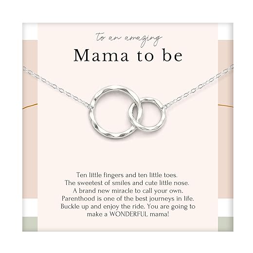 HOPE LOVE SHINE Mom To Be Gift Necklace - First Time Mom Gift for Expecting Mother - Pregnancy Gifts for First Time Moms - New Mom Jewelry - New Mom Gifts for Women - Pregnant Mom Gifts