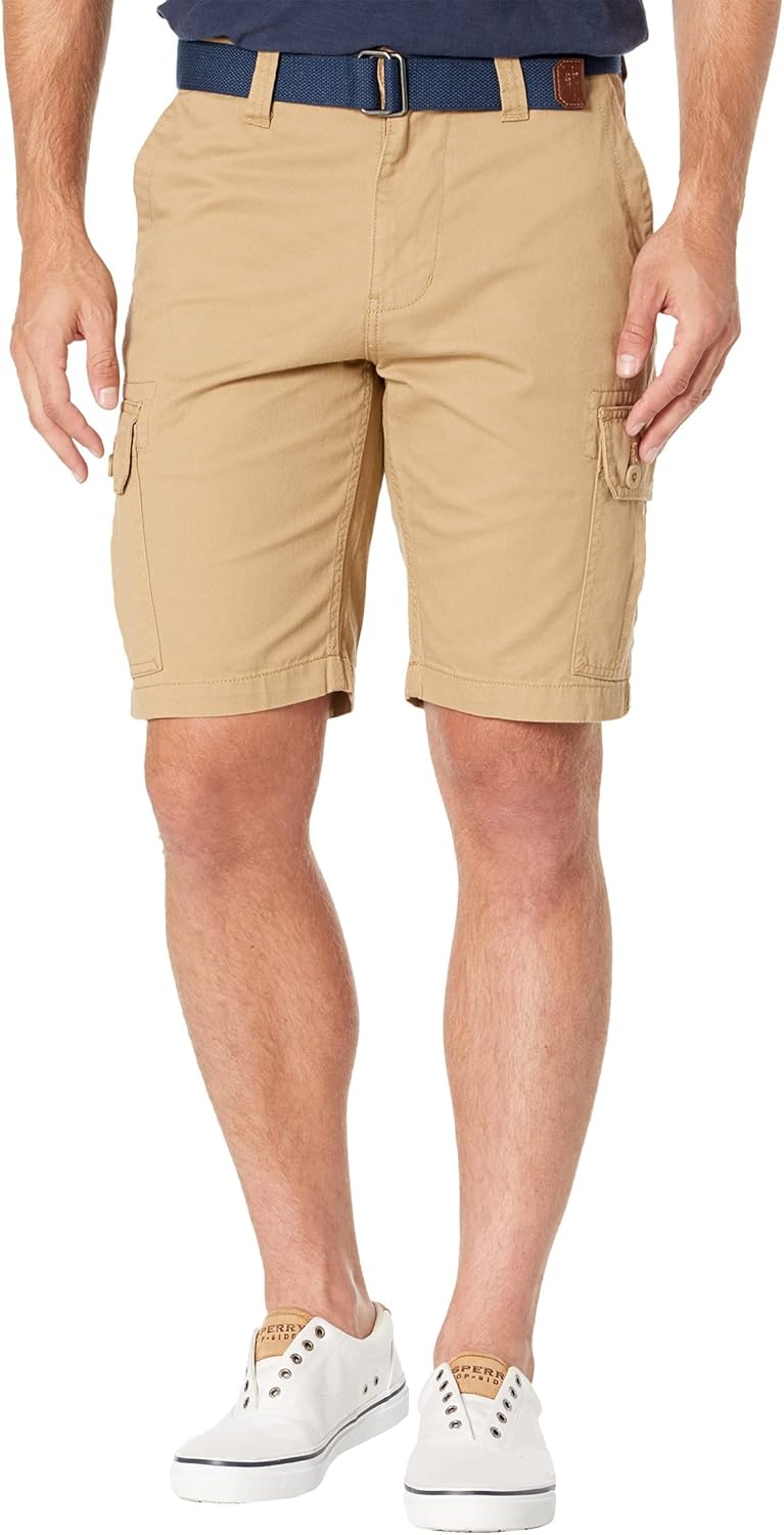 BELTED TWILL CARGO SHORTS - Image 2