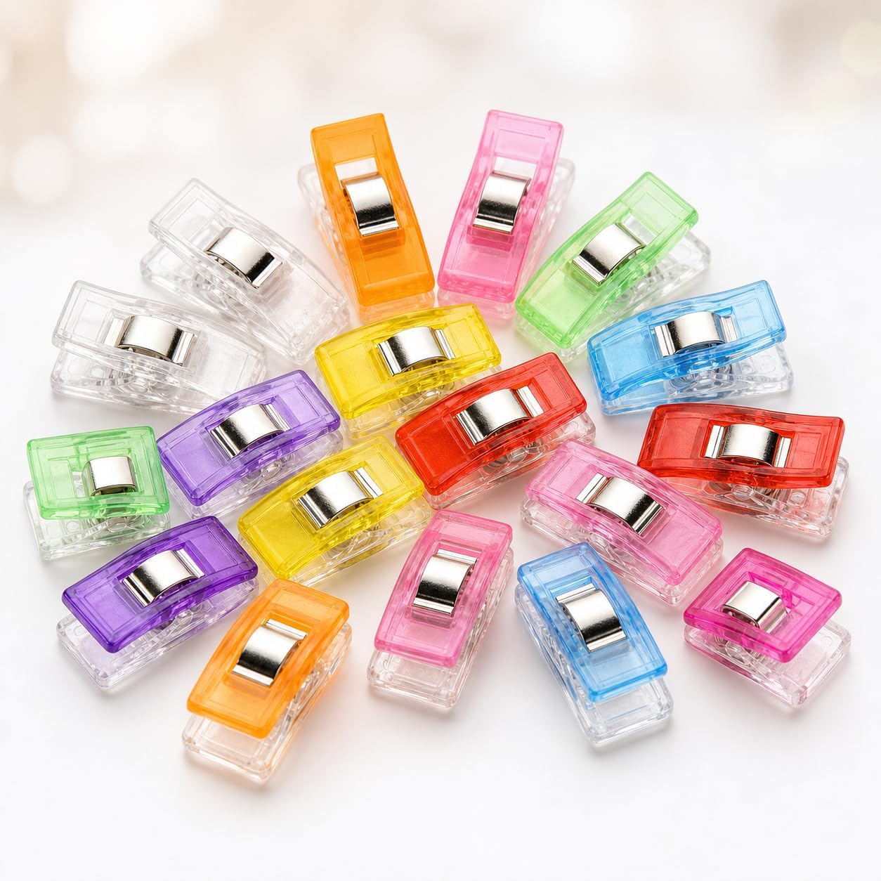 20PCS Multi-Purpose Clips for Quilting, Crocheting, Knitting Use