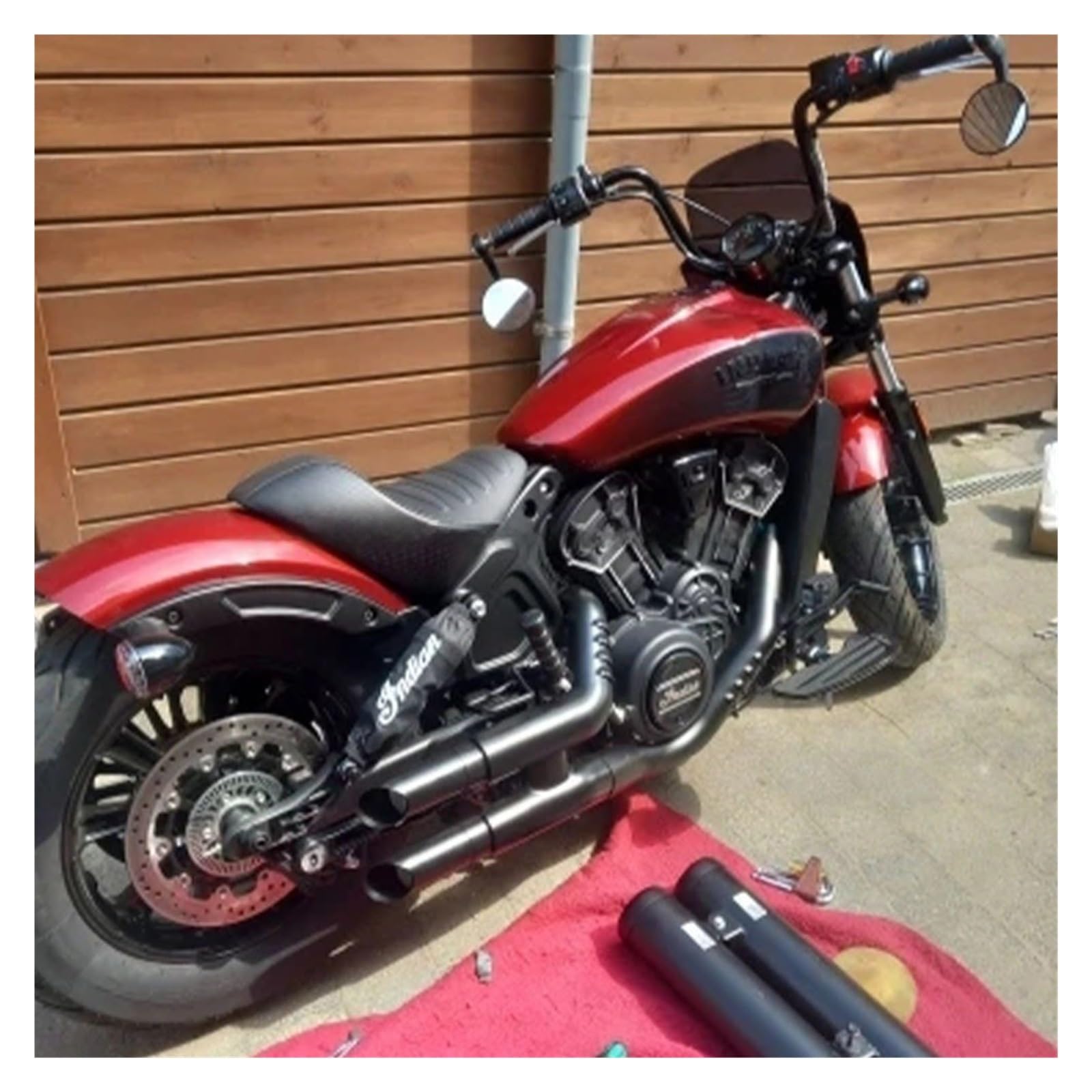 Système D'échappement Slip-on pour Scout Bobber Sixty Rogue Twenty 2015-2023, Silencieux Shorty GP avec DB Killer Tuyau d'échappement