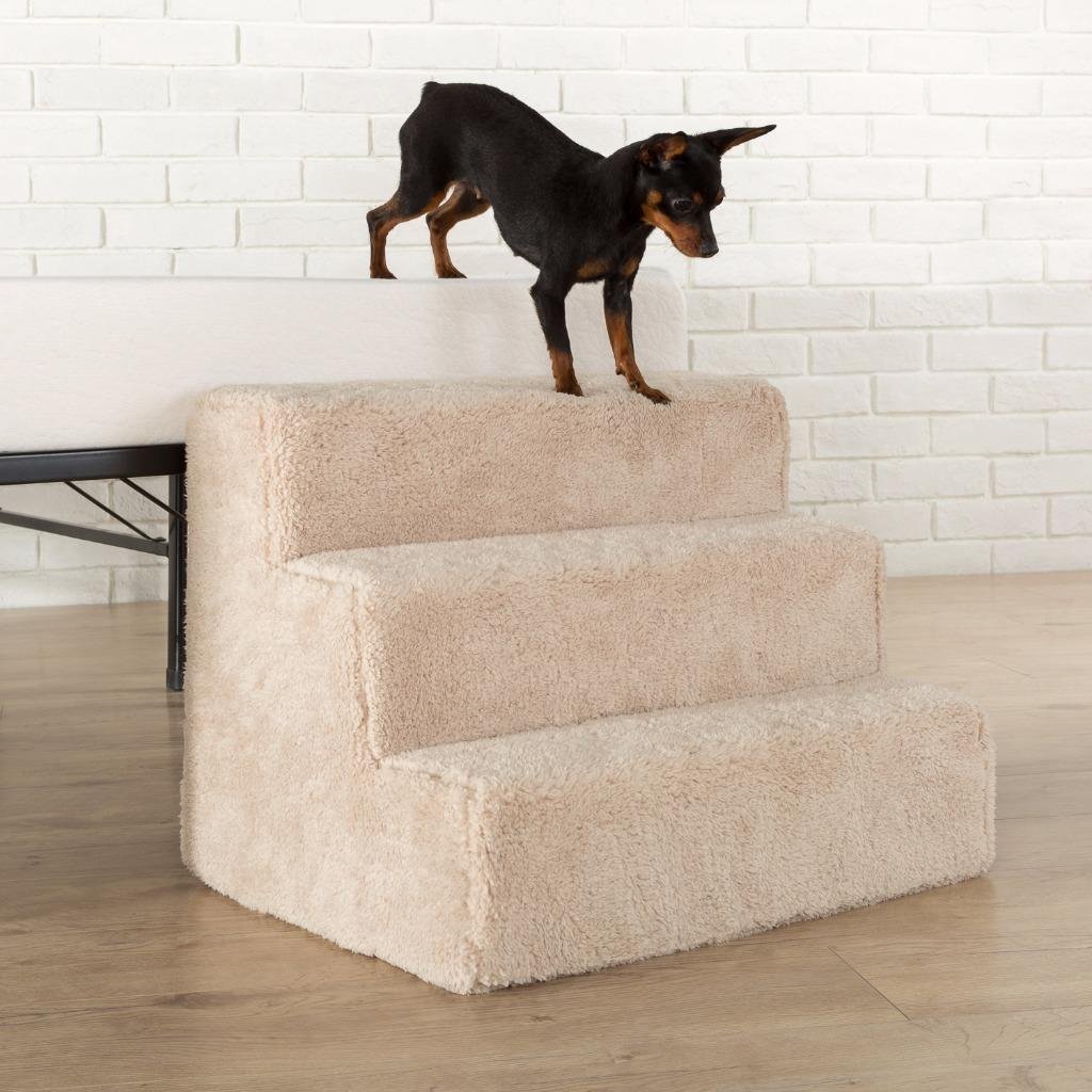 Couch Zinus Step Comfort Pet Stairs ZinusFoam 24 Inch 4-Step Step