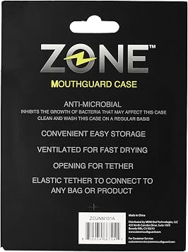 Zone - Original Mouth Guard Carrying Case - Ventilated for Fast Drying and Equipped with Elastic Tether