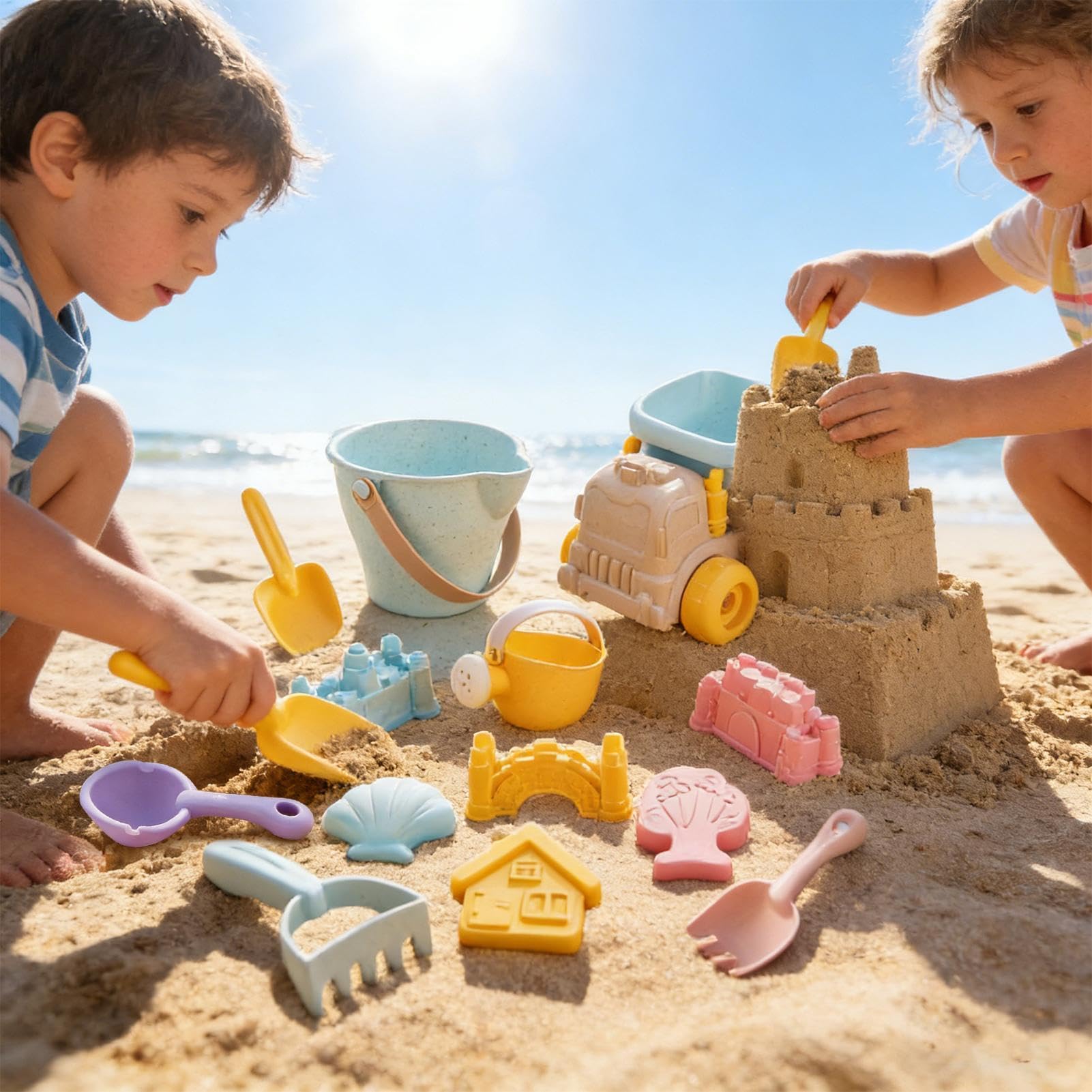 Zabawki Plażowe Dla Dzieci Zabawny Zestaw do Zabawy na Dwór z Pojazdem