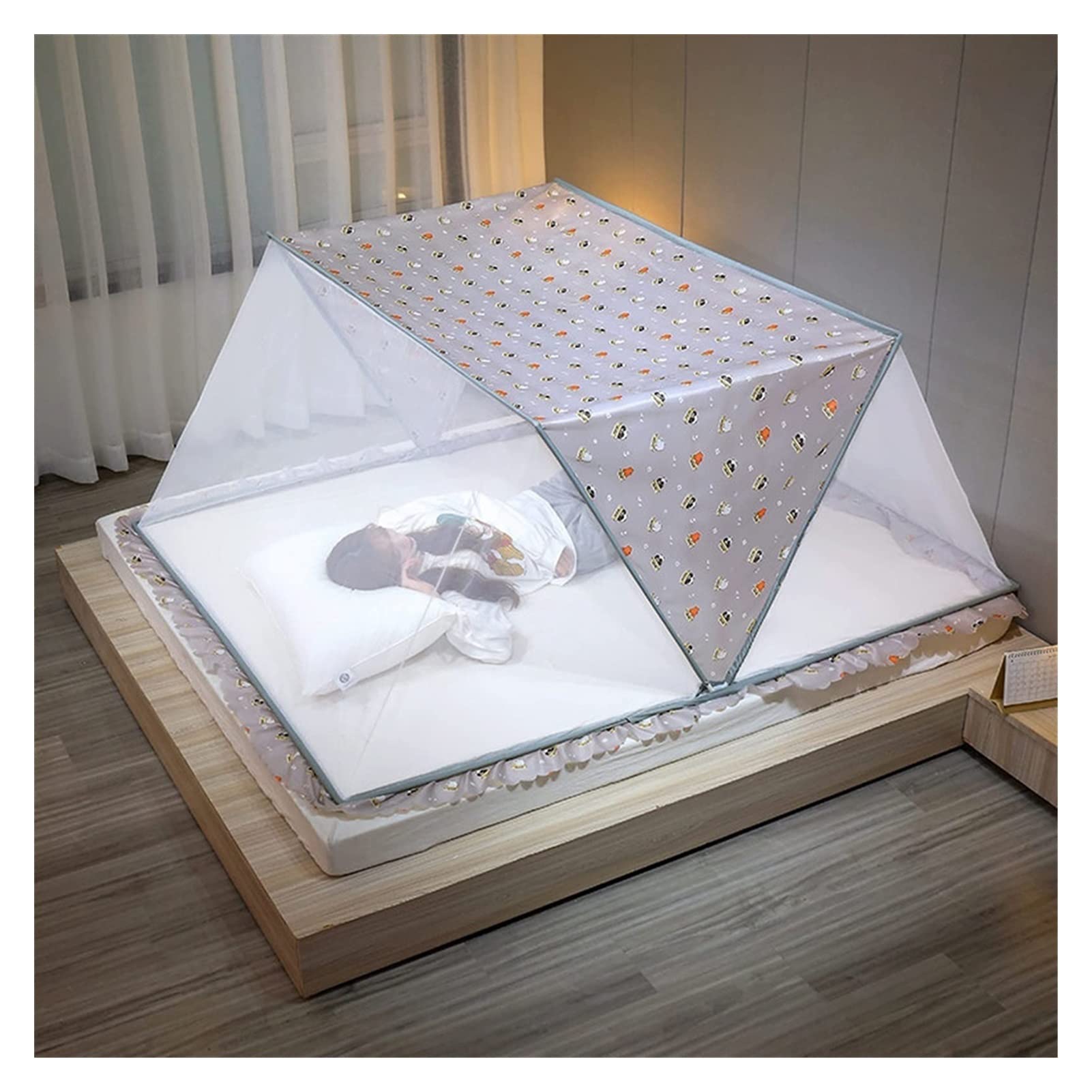 Moustiquaire de camping pliable pour lit King Size et nuits de voyage