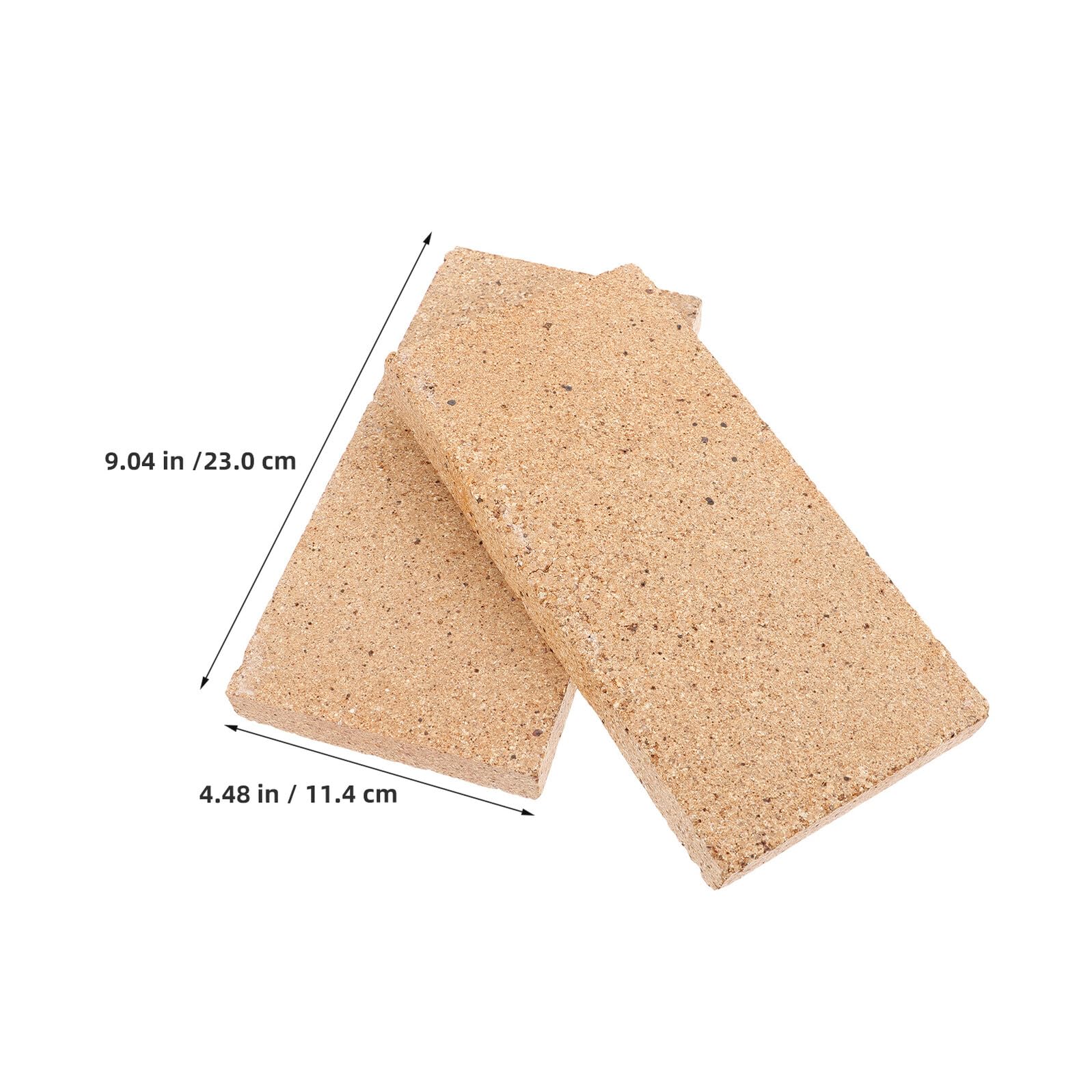 jojofuny Ladrillos Refractarios de Arcilla para Estufas de Leña Resistentes a Altas Temperaturas Tamaño 230X114X20 MM 2 Piezas para Aislamiento Térmico y Reparación de Chimeneas
