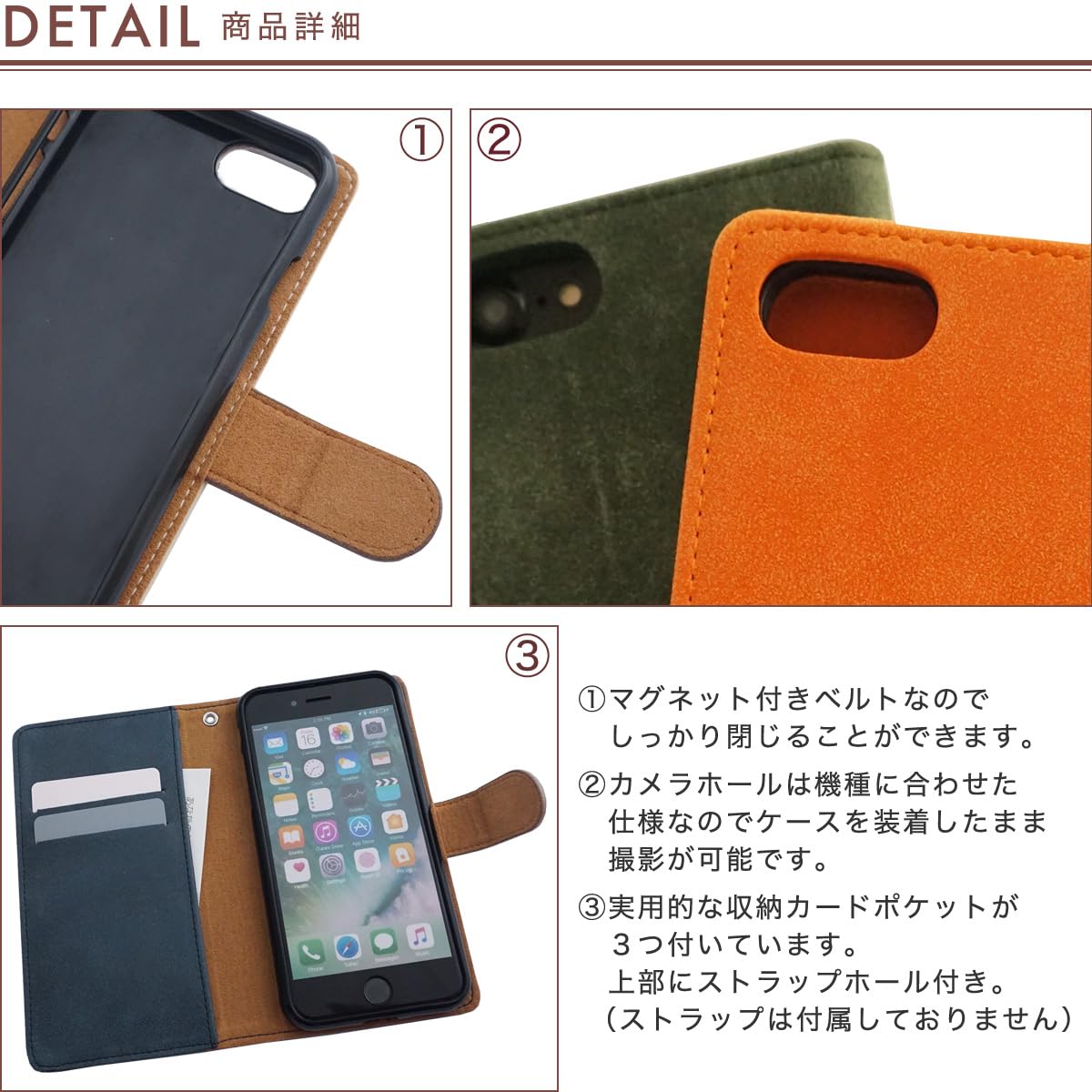 ⭐️ iPhone13 Pro ケース ヴィンテージ ブラウン 手帳型 茶 Amazon.co.jp: PUレザー 手帳型 スマホケース iPhone用 13 Pro 互換性