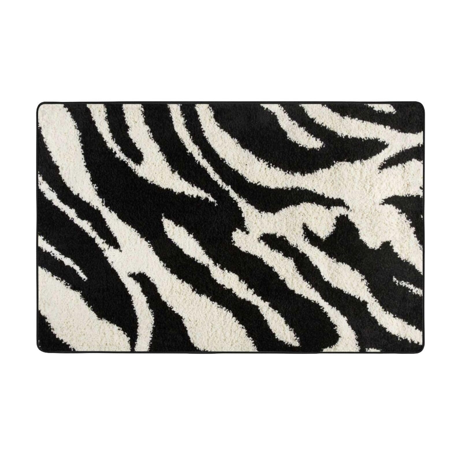 Tapis zèbre de cuisine et salle à manger antidérapant lavable grand format 150x100