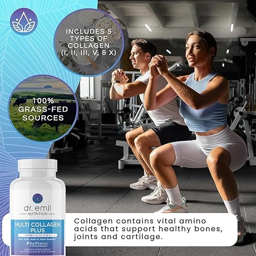 Miniatura 7 de DR EMIL NUTRITION Píldoras Multi Collagen Plus - Suplementos de colágeno para apoyar el cabello la piel las uñas las articulaciones y la salud
