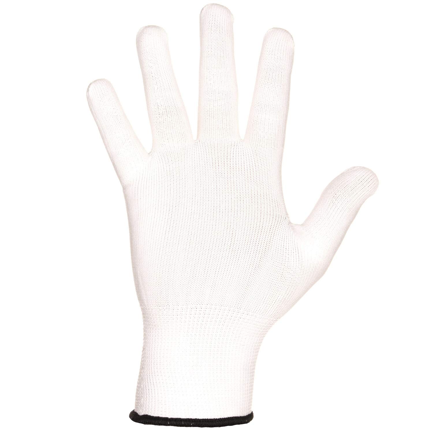 Gants de travail en polyester tricotés - gants de montage, confortables, pour réparations, entrepôts, pour usage domestique, travaux de finition, atelier, assemblage blanc (7, 120 paires)