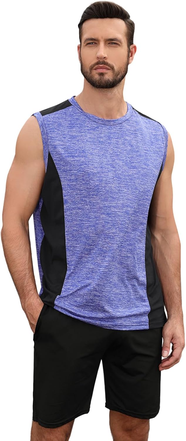 Rosyline 4 Pack Men's Workout Tank Tops Quick Dry Gym Muscle Tee Bodybuilding Fitness Sleeveless Shirts - Image 3