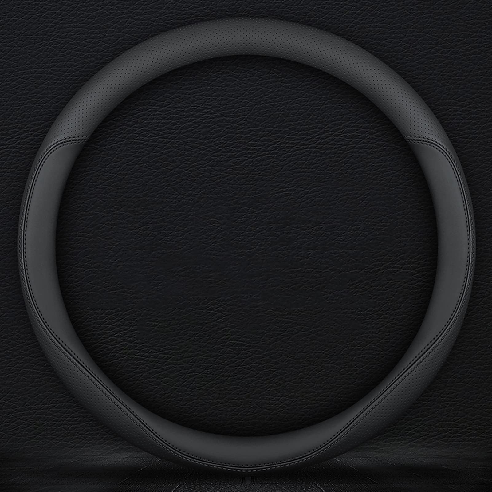 CHIMZIAutomotive Steering Wheel Cover for Volkswagen VW ID.3/ID.4/ID.6 Pure Pro Pro-S GTX CROZZ Microfiber Leather Car steering wheel cover Steering Protection Cover,A