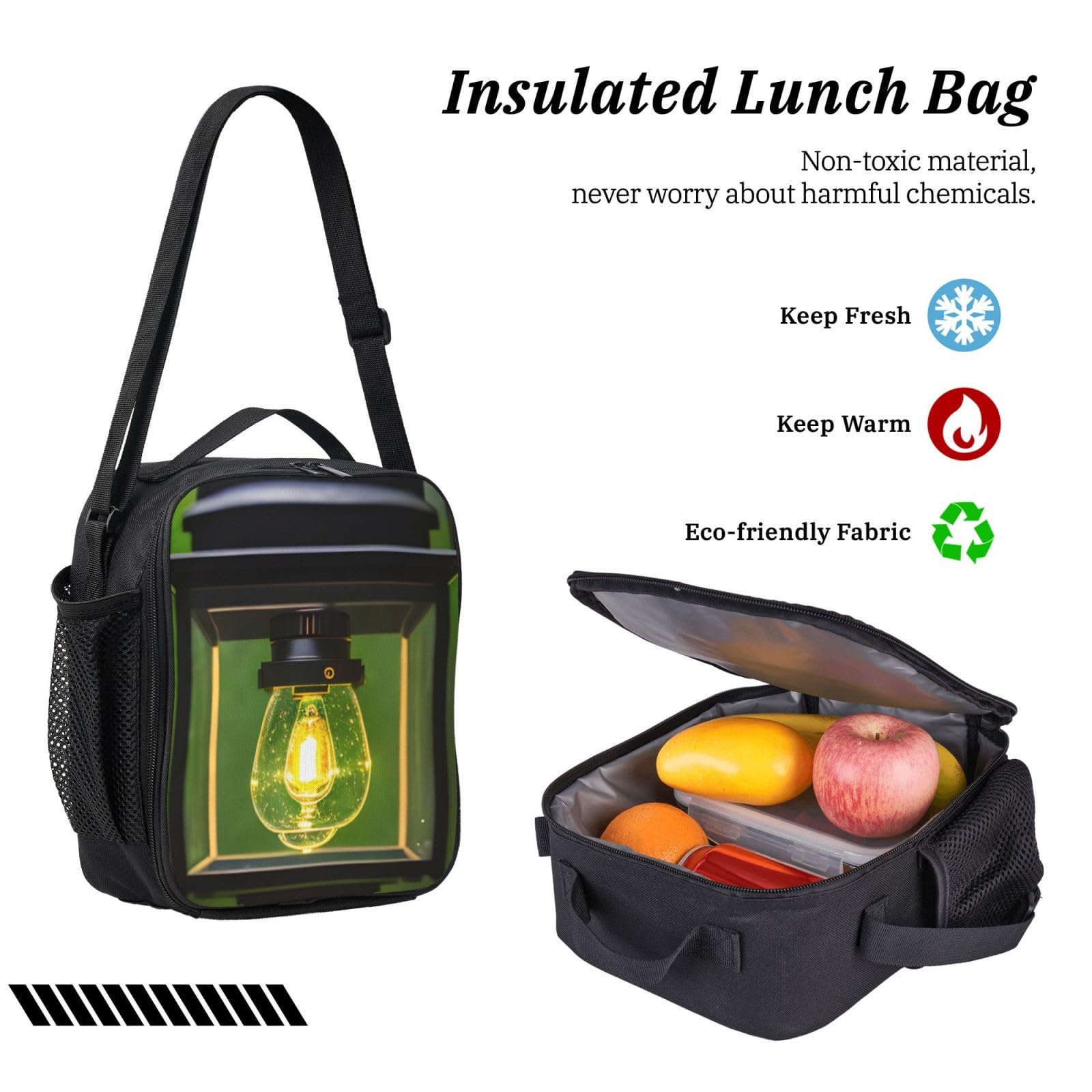 Firefly e Lanterna, zaino con portapranzo, leggero, per campeggio, escursioni
