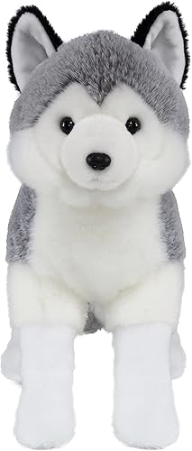 Vista 3 de Ice King Bear Peluche realista de Husky siberiano, juguete de peluche, 14 pulgadas de largo, de pie