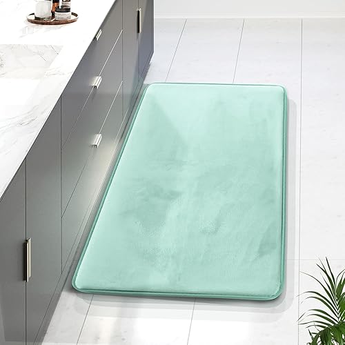 Miniatura 96 de Clara Clark - Tapetes para baño de espuma viscoelástica, terciopelo y felpa ultra suave, antideslizantes, lavables a máquina y de secado rápido,