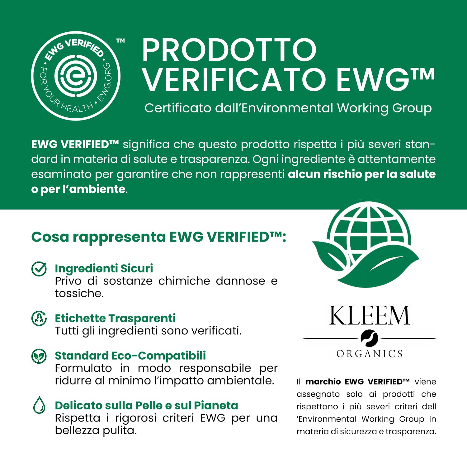 Kleem Siero Acido Ialuronico Viso Idratante e Rimpolpante con Acido Ialuronico all’1.8% – Siero Viso Antirughe ad Alta Efficacia per una Pelle più Elastica - Bio & Vegano - Idratazione 24H