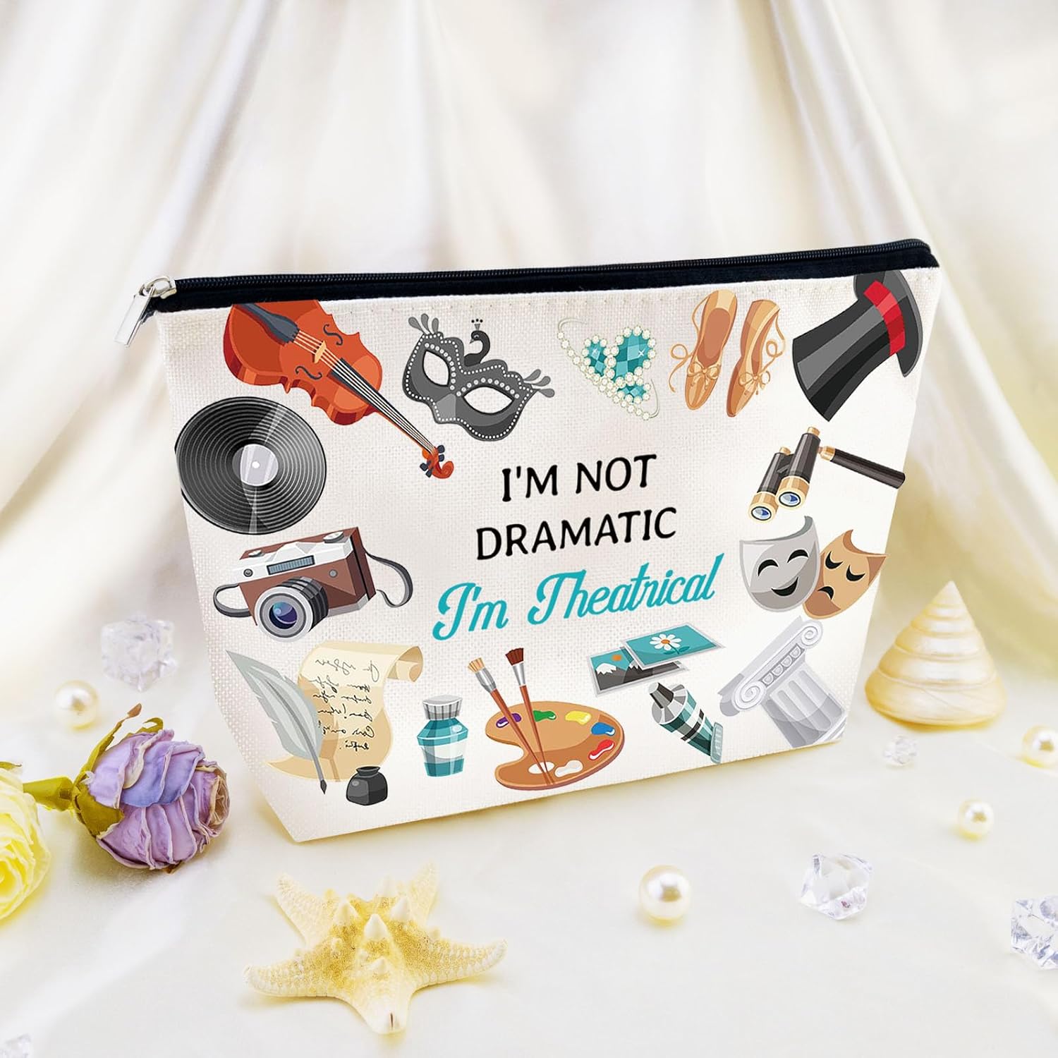 Musical Theater Gifts for Theater Lovers Musical Drama Teacher Gifts for Women Theaters Lover Gift for Director Actors Female Drama Club Gift Bag Wicked Merch Makeup Bag Zipper Pouch - Image 5