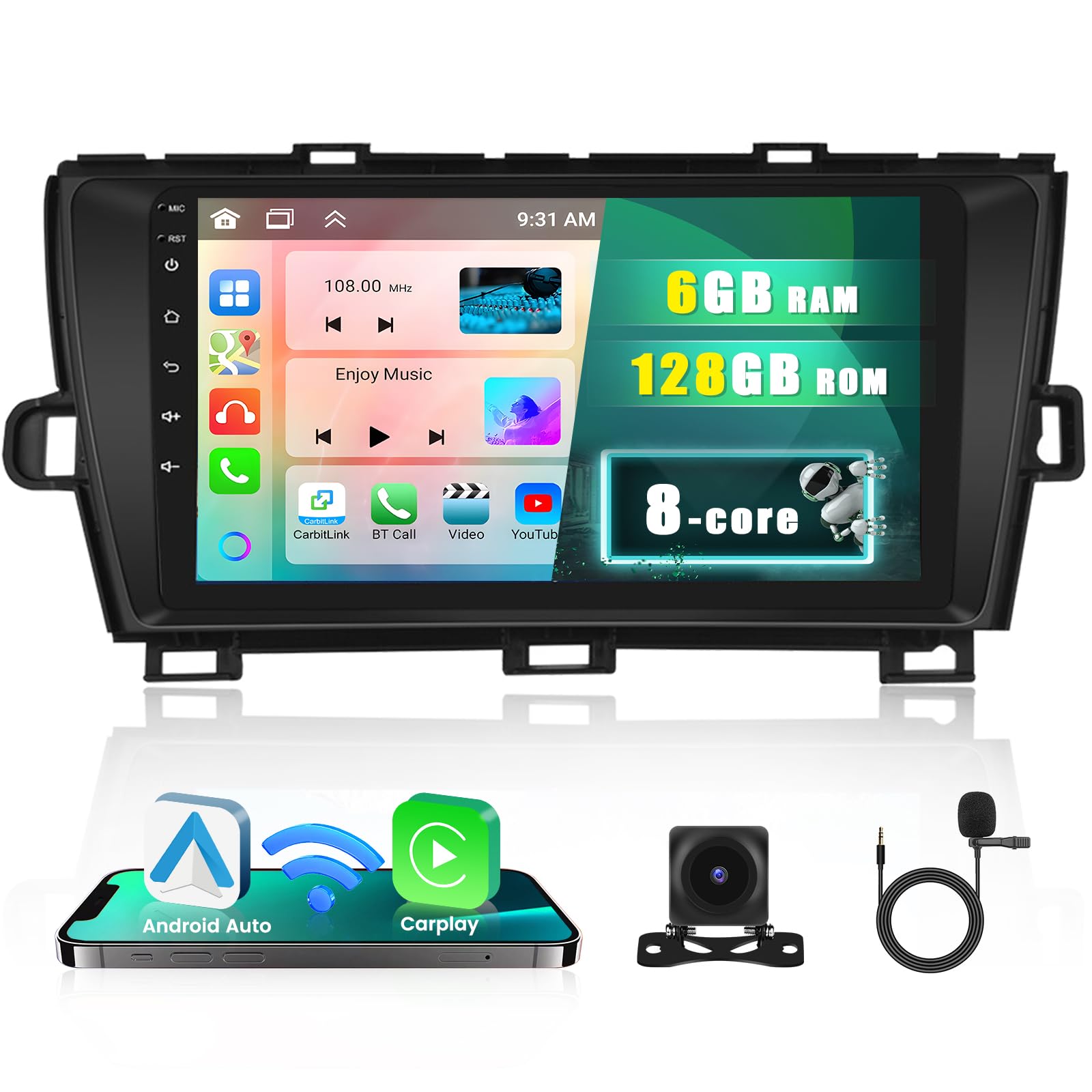 Amazon.com: Inefala 8-Core 6+128G Android 15 Car Stereo Upgrade