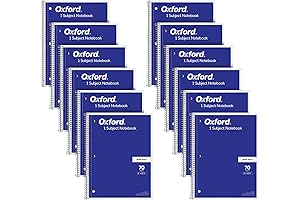 Oxford 1 Subject Wide Ruled Spiral Notebook, Blue, 70ct