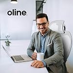 Oline ErgoPro Président du Bureau ergonomique avec 4D Accoudoir réglable, 3D Support lombaire et roues à lame - Mesh ordinateur jeu Rolling Desk Executive Swivel Home Chair (Blanc)