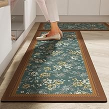Anti-Skid Kitchen Mat for Floor | Waterproof & Oil-Resistant Runner Rug for Kitchen, Hallway & Home | Soft Cushioned Anti-Fatigue Standing Mat with Floral Design