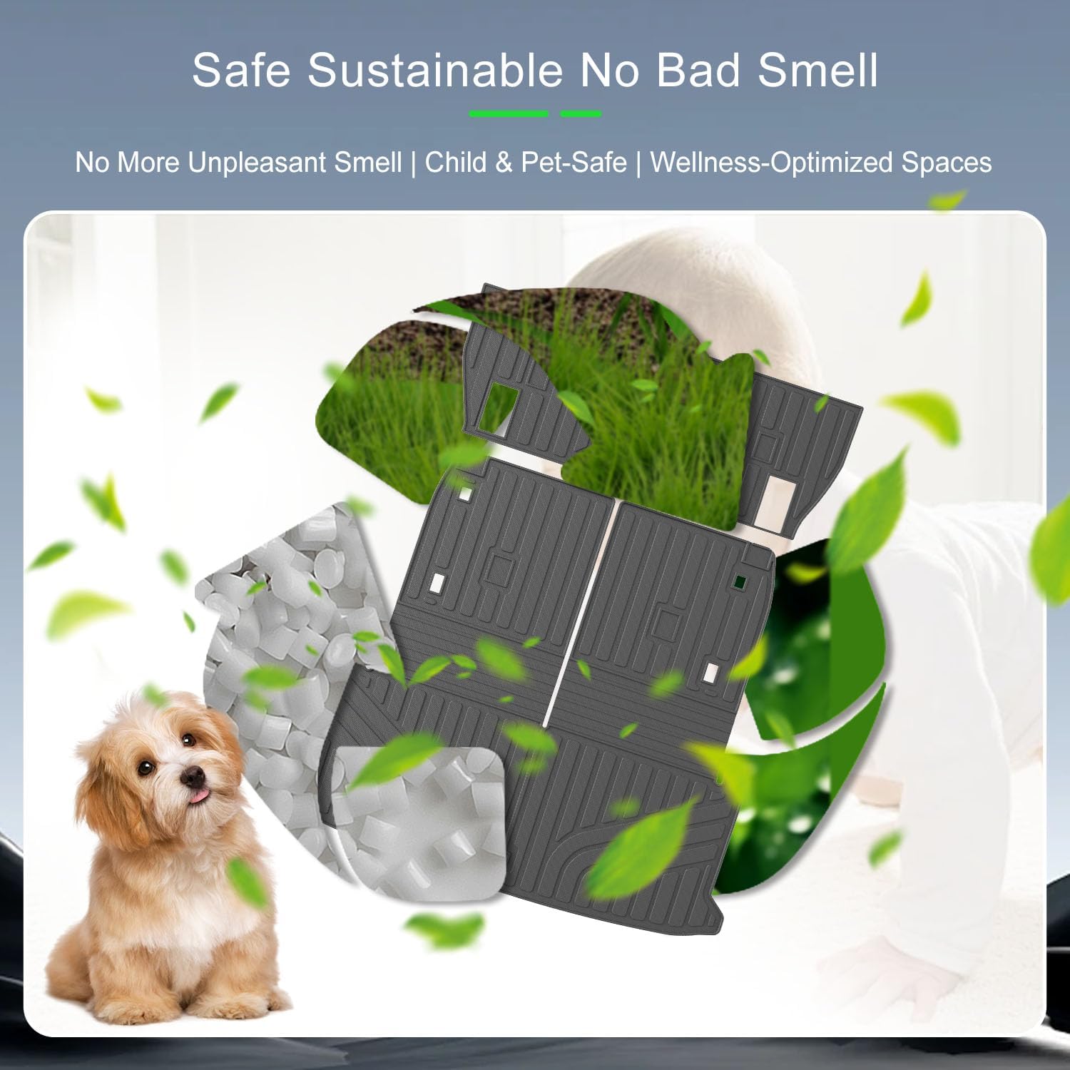 7 Seats Cargo Mat Compatible with 2024-2026 Lexus TX 350 500H 550H+ Trunk Mat Backrest Trunk Liner Cargo Liner Replacement for 2024-2026 Lexus TX Accessories