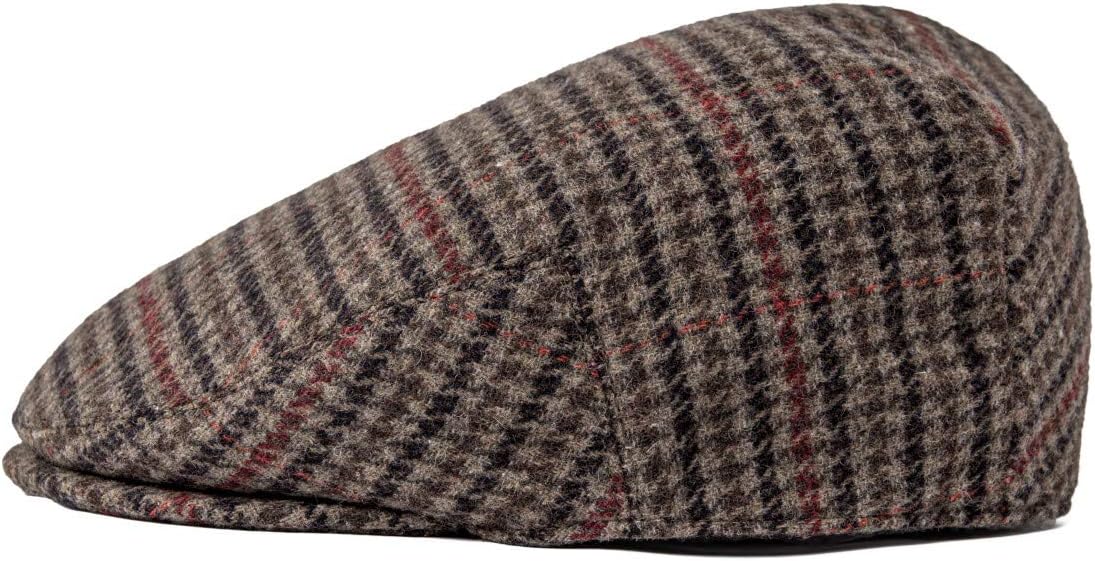 Men's Wool Tweed Newsboy Ivy Cap Gatsby Golf Flat Hat - Image 2