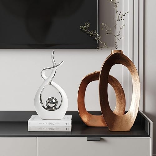 Miniatura 3 de Norrclp - Decoración para el hogar arte abstracto moderno estatua de cerámica decoraciones de centro de mesa para el comedor la sala de estar y la
