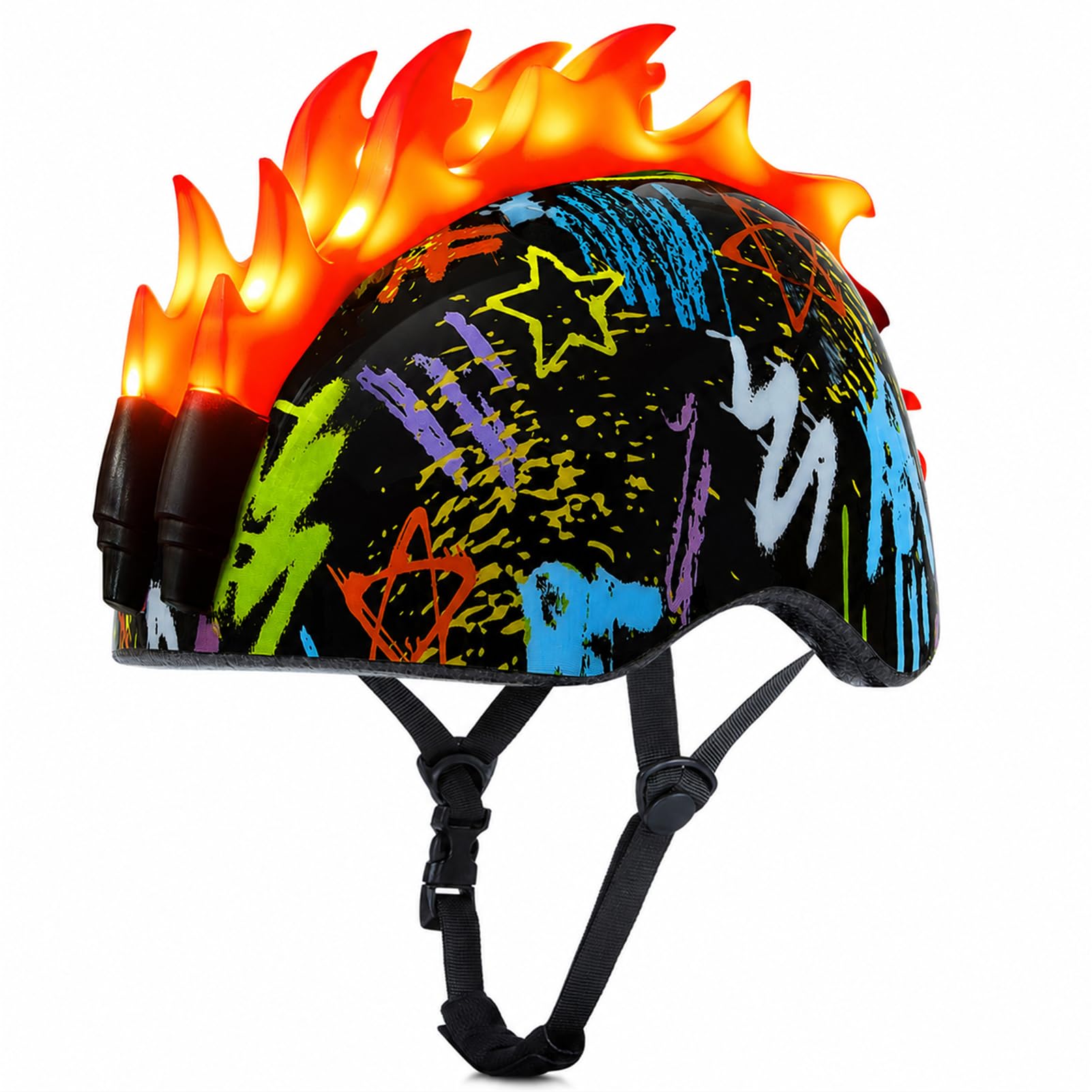 Toddler Bike Helmet with LED Lights for Boys 2-12 Years