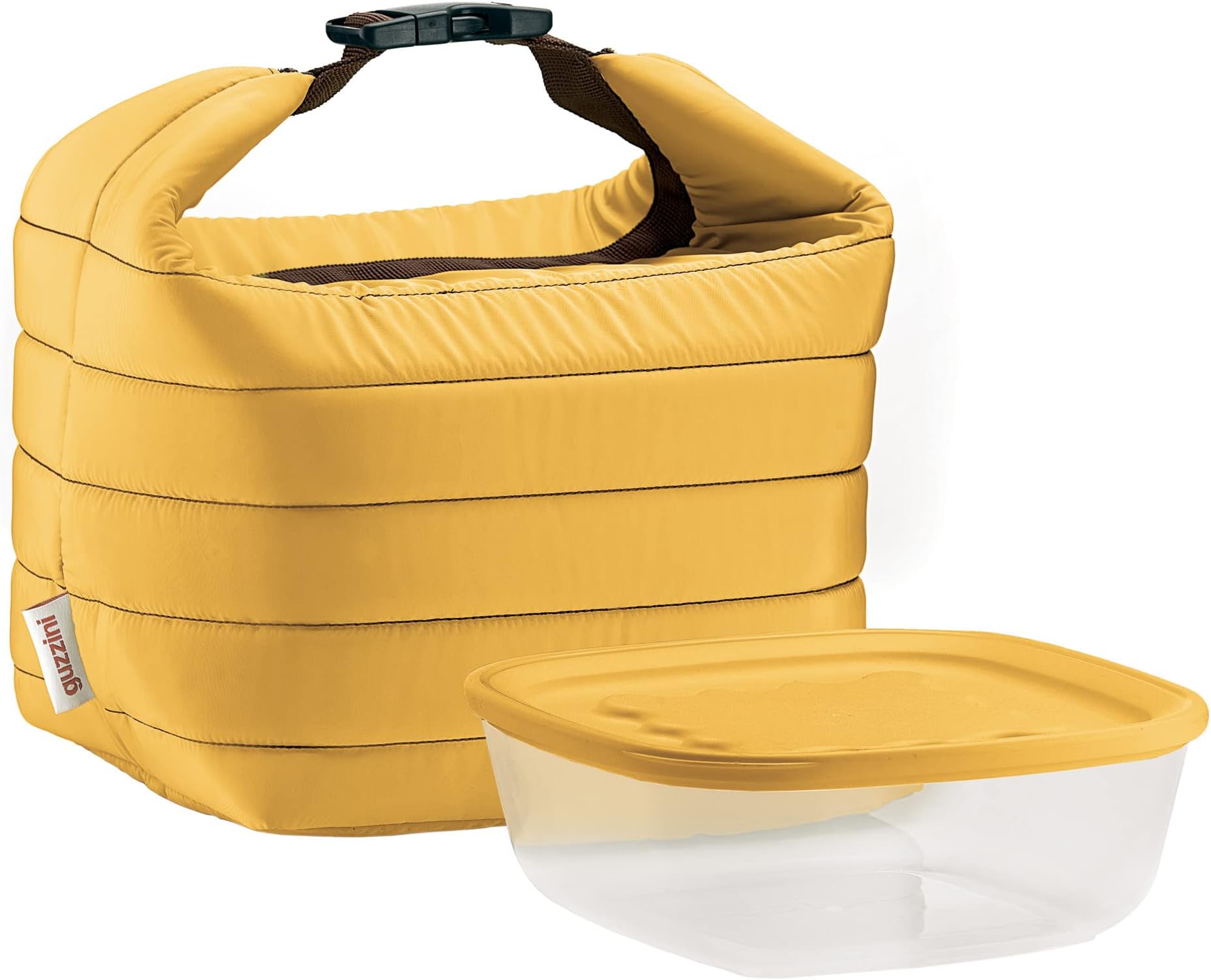 Guzzini - On The Go, Small Thermal Bag with Airtight Container Handy - Ochre, 22 x 18 x H22 cm - 032950165
