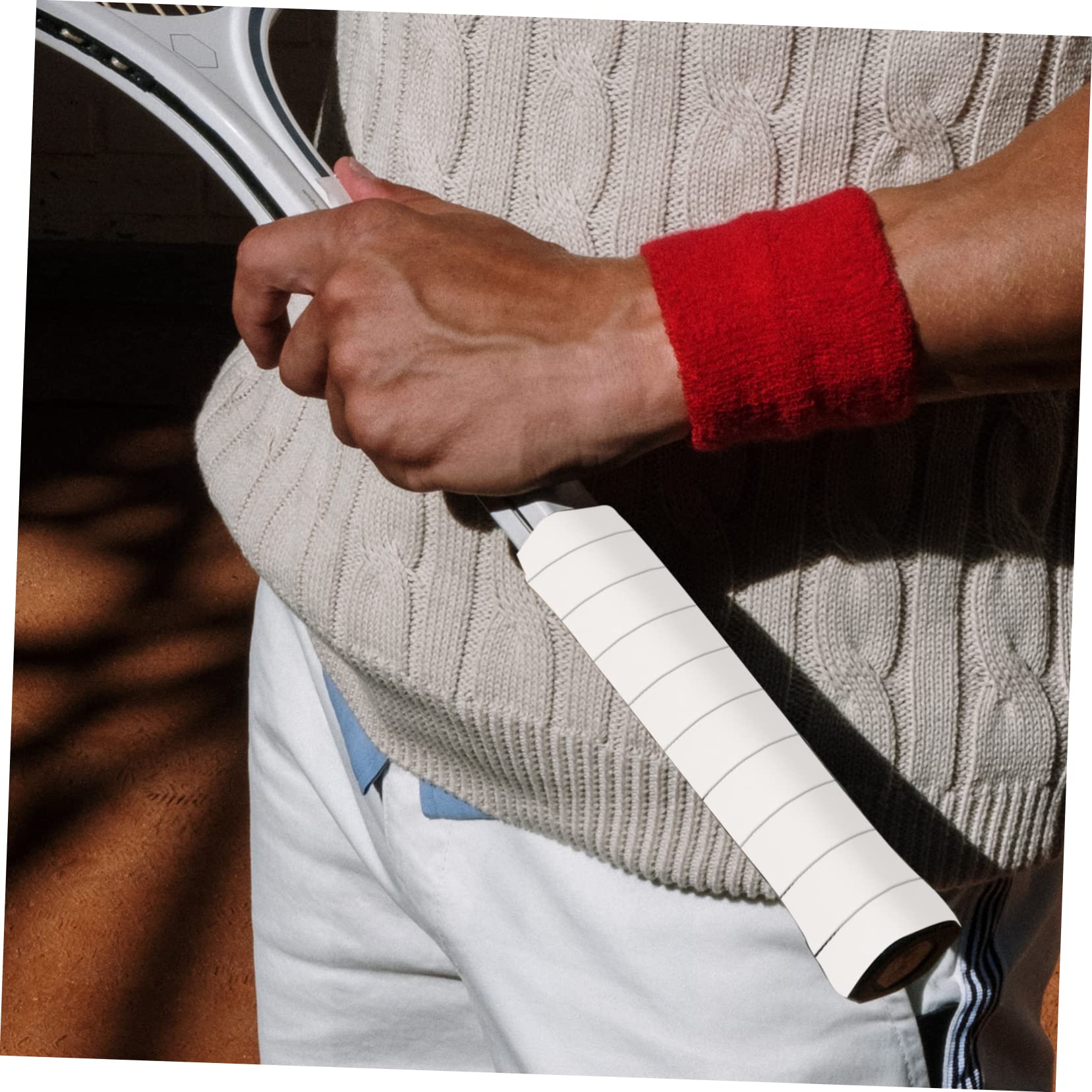 Abaodam 2 Rolls Tennis Racket Head Tape Professional Racket Tape Scratch Proof Easy to Apply