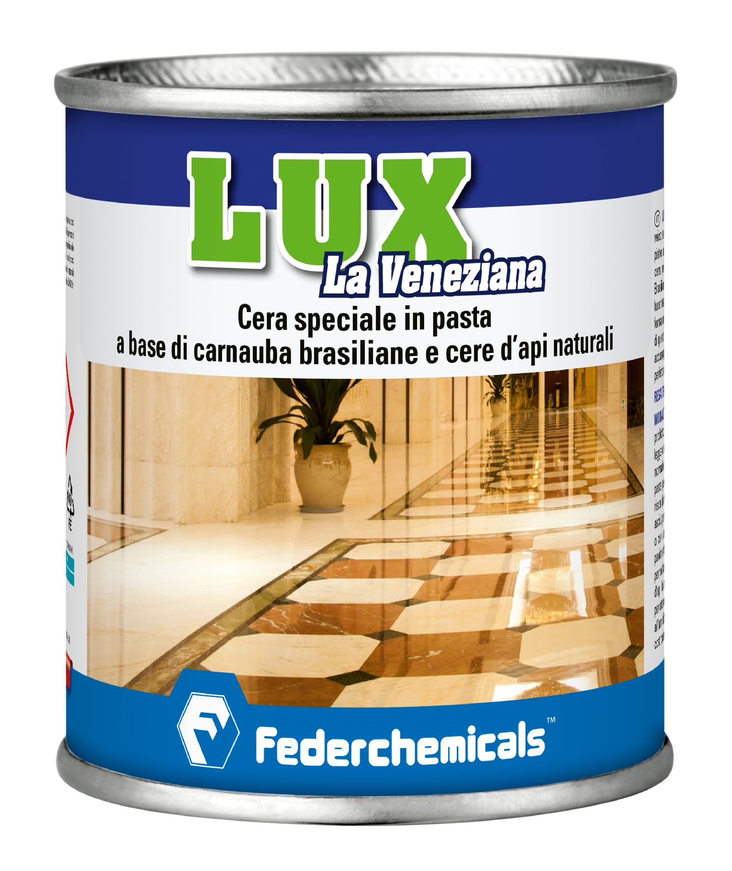 Cera LUX La Veneziana Federchemicals per Marmi e Graniti 1LT Lucentezza e Protezione Duratura